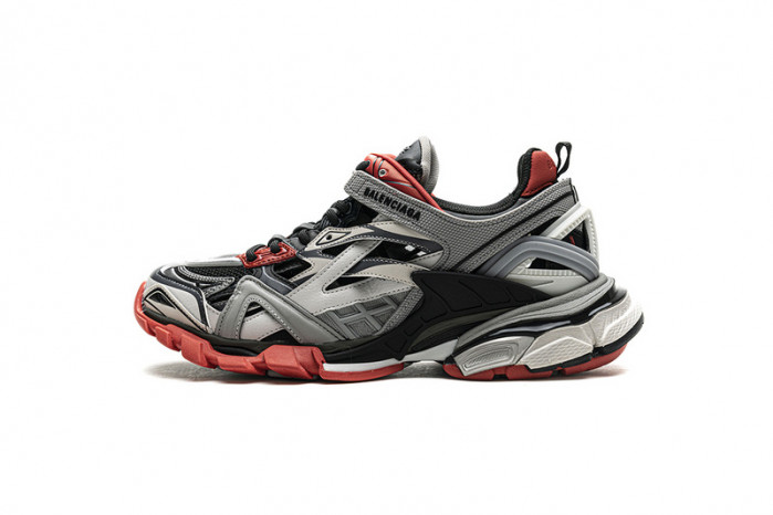 belanciaga Track 2 Sneaker Grey Red 570391 W2GN3 1003