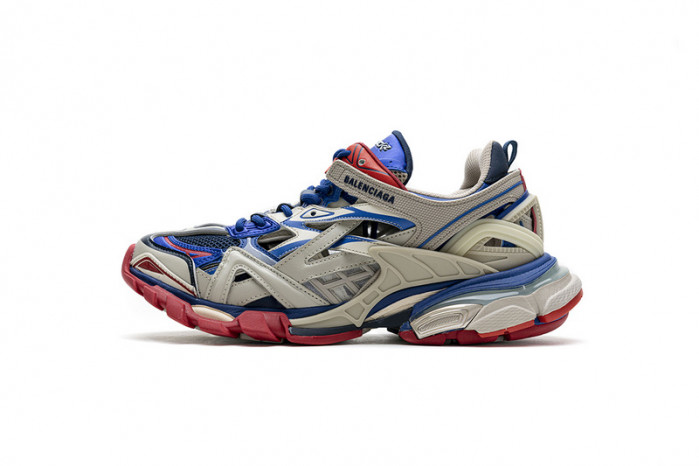 belanciaga Track 2 Sneaker Beige Blue 570391 W2GN2 8570